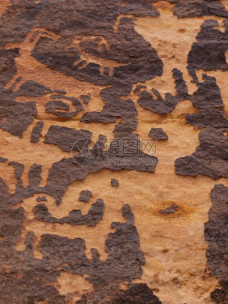 犹他南部的Petroglyphs文明涂鸦原住民评书雕刻品历史文化图片