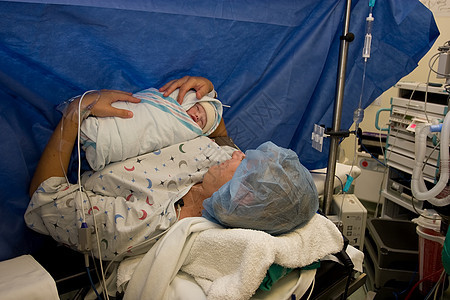 母亲和婴儿送货医疗母性切口医院孩子女性怀孕劳动程序图片