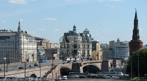 莫斯科市街道国家建筑全景城市酒店中心天空图片