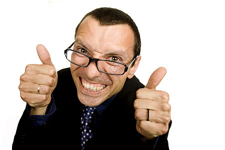 傻瓜领带舌头商业商务眼睛眼镜惊喜尖叫男人工作室图片