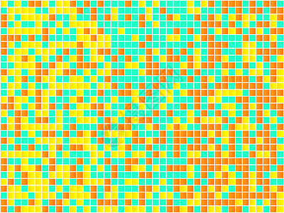 橙 黄色和蓝色摩西克 矢量图像图片