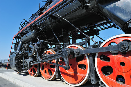 蒸汽引擎铁路运输锅炉黑色金属火车工程师机车车轮图片