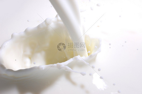 奶喷出液体奶油行动早餐食物波浪材料饮食图片