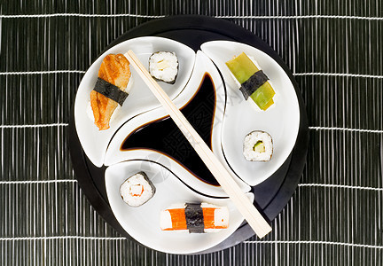 寿司餐厅盘子异国饮食服务酒吧午餐筷子美味美食图片