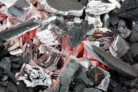 煤炭炙烤红色烧伤辉光火花木炭活力烧烤图片