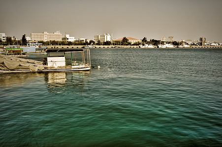 港口景观反射地标航程城市码头海港海浪海洋橙子运输图片