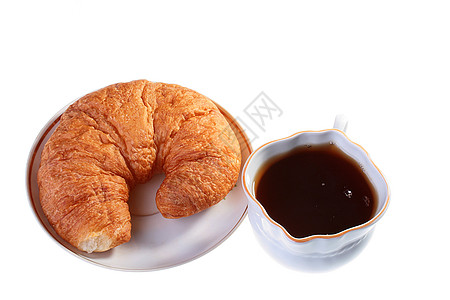 科内托面包早餐羊角红色团体食物甜点飞碟杯子棕色图片