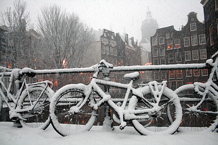 阿姆斯特丹冬季场景图片