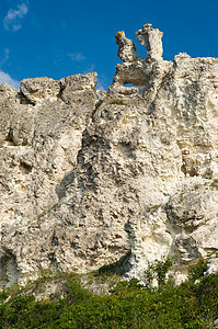 沙岩悬崖侵蚀峡谷蓝色旅游绿色地质学风景砂岩天空荒野图片