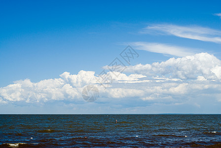 海浪帆船海景海浪多云波浪风景天空地平线背景