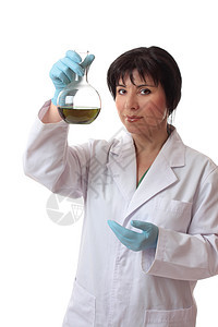 实验室工人科学家诊断碱性反应物科学成人手套液体测试临床图片