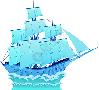 蓝梦运输钻机网络帆船航程夹子护卫舰水手艺术蓝色图片