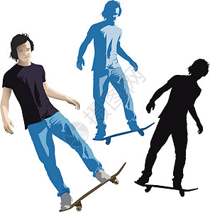斯卡特滑冰插图木板喜悦男人男生衣服乐趣青少年运动图片