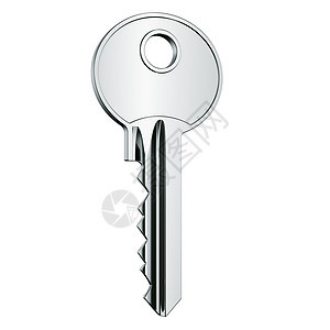 密钥关键键安全计算机房门金属白色锁定钥匙渲染图片