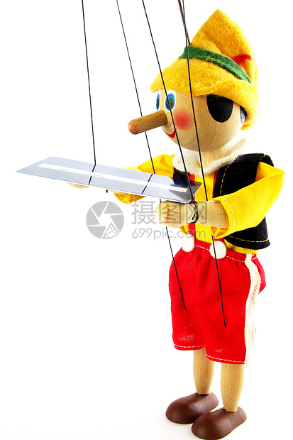木偶木偶把信用卡展期高清图片下载-正版图片320154193-摄图网