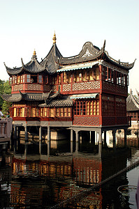 中华传统建筑结构阳台图片