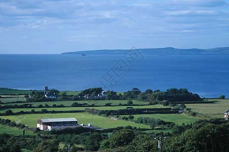 irish 视图山脉蓝色旅行海滩海岸图片