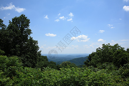 Blue Ridge山  弗吉尼亚州景点乡村公园山峰山脉天空大路绿色旅行风景图片