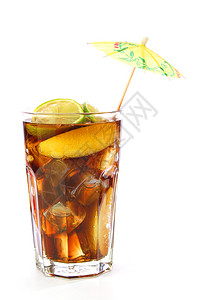可cola派对酒精玻璃酒吧白色果汁冰镇嘶嘶食物棕色图片