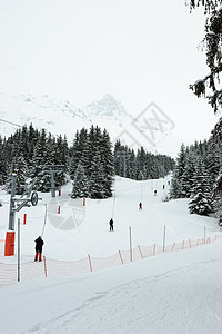 滑雪车电缆活动滑雪者缆车单板高山闲暇森林椅子上坡图片