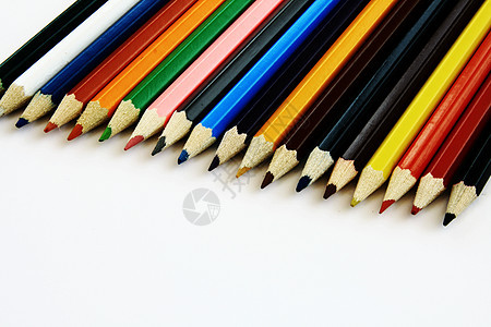彩色铅笔尖端学校木头艺术团体积分背景图片