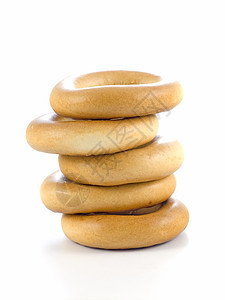 百吉饼脆冻奥布瓦赞基蛋糕发酵小麦食品圆形小吃食物饼干面包图片