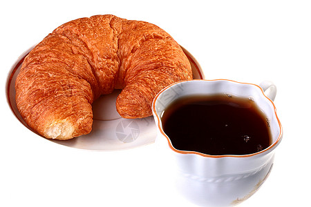 科内托棕色羊角飞碟团体橙子杯子面包甜点文化红色图片