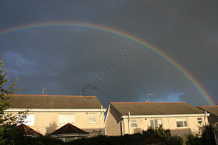 暴雨后的彩虹背景图片