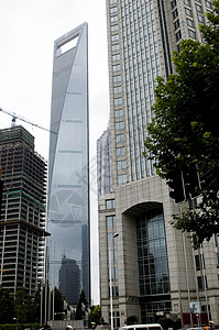 上海  现代摩天大楼建筑学建筑办公室城市中心商业图片