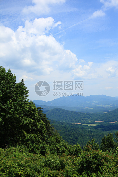 Blue Ridge山  弗吉尼亚州天空旅行大路绿色风景旅游山脉树木山峰公园图片