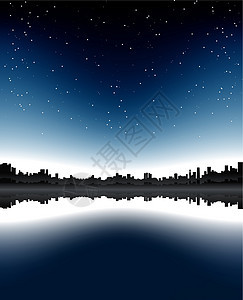 城市天线夜图片
