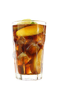 可cola酒精酒吧柠檬食物果汁饮料玻璃冰镇派对白色图片