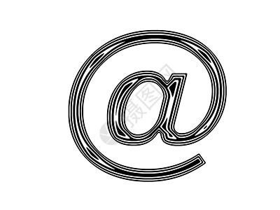 邮件符号黑色全球墨水互联网网络白色图片