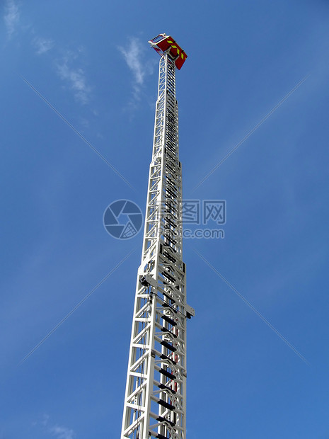 消防梯警卫技术蓝色白色艺术救援天空晴天建筑学图片