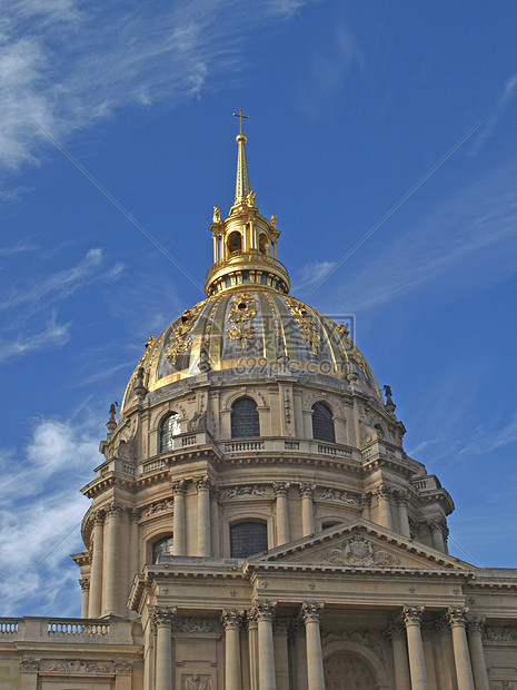 巴黎无主者礼拜堂的圆顶教堂首都图片