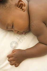 躺在室内睡觉的婴儿样子头肩女性睡眠焦距女孩图片