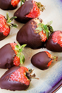 巧克力草莓种子火锅水果维生素可可小吃诱惑甜点盘子美食图片