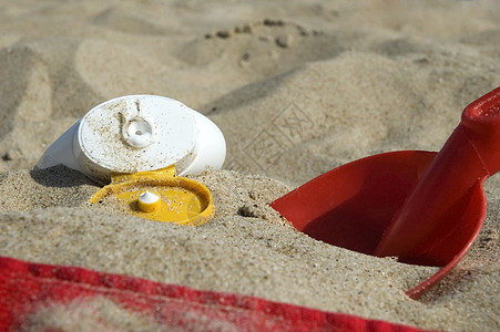 旅行青蛙沙滩项目和防晒罩安全自由假期护理玩具热带洗剂毛巾乐趣皮肤背景
