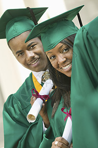 持有文凭的毕业生校友习俗仪式非裔种族长袍活动风俗学术成就图片