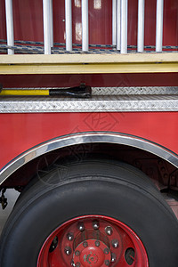 火力发动机的详情红色车辆车轮梯子情况服务运输消防车消防图片