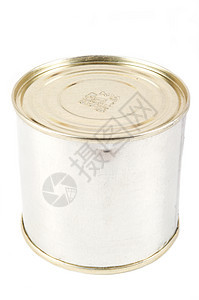 空锡罐罐杂货店养护白色食物回收商品罐装金属图片