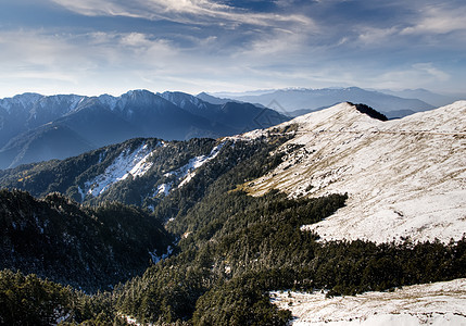 白雪山悬崖高度风景岩石合欢村庄波峰戏剧性顶峰森林图片