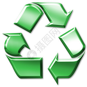绿色回收利用符号插图反射循环回收生活概念环境生态白色图片