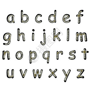 Grunge 字母组收藏插图灰色剪贴字体背景图片