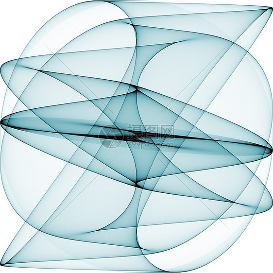 摘要分形设计艺术插图天蓝色装饰品想像力图片
