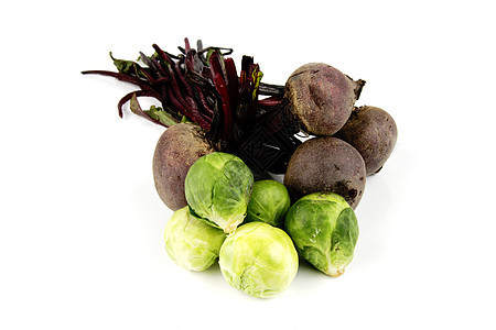 甜菜根和芽紫色园艺蔬菜烹饪豆芽收成树叶栗色花园叶子图片