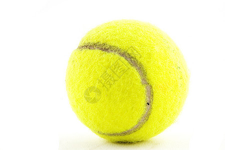 白色背景孤立的黄黄网球Name图片