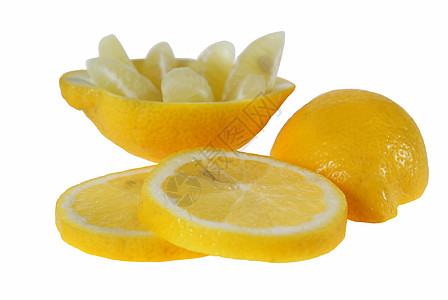 柠檬黄色水果背景图片