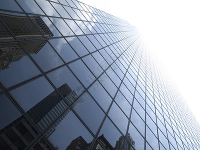 纽约大楼办公室玻璃城市建筑摩天大楼蓝色天空商业窗户镜子图片
