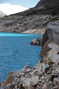 山区湖岸图片